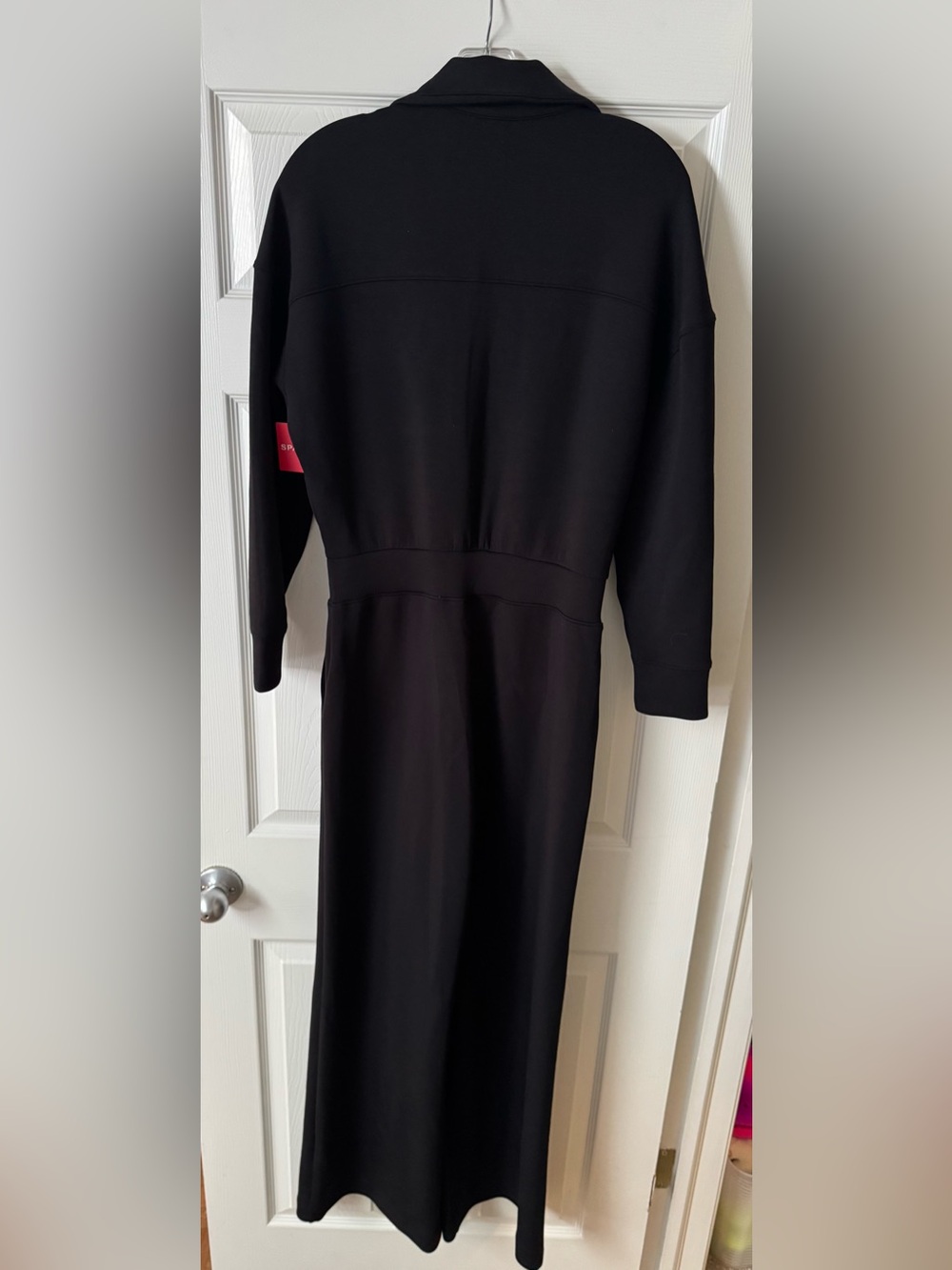 SPANX AirEssentials Long Sleeve Wide Leg Jumpsuit Very Black / Regular / M NWT - Picture 5 of 6